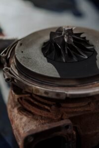 Close-Up Shot of a Turbo Thread