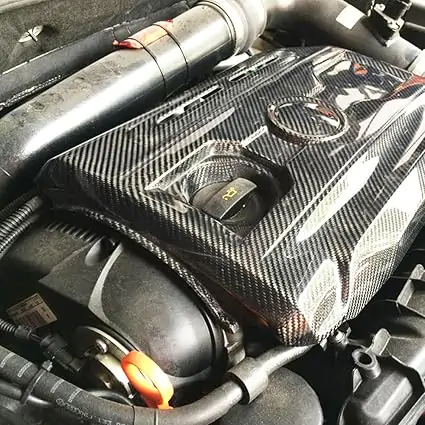 MCARCAR KIT Carbon Fiber Engine Valve Cover Hood Kit Fits for VW Golf 6 VI GTI MK6 GTI 2010-2013 Factory Outlet Car Auto Hood Bonnet Protector Cap - Image 3